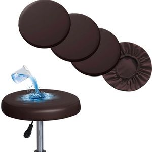 NWOT 4 pack round stool covers in coffee.